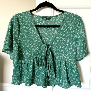 Shein Green light crop top